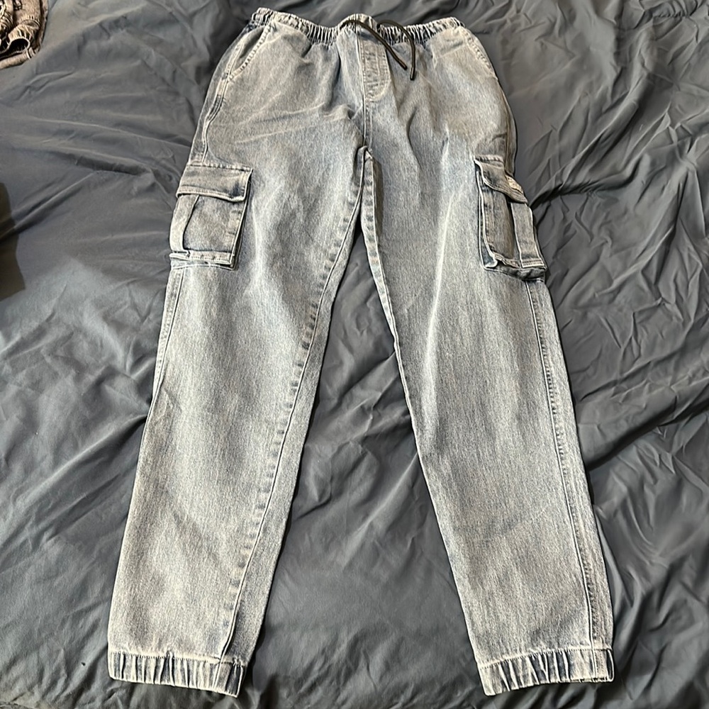 never worn denim, cargo joggers